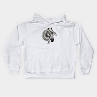 Horse Head - Dapple Blue Eyes Kids Hoodie